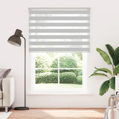 Immagine prodotto di vidaXL Tenda a rullo doppia Grigio chiaro 165x200 cm Larghezza tessuto 160,9 cm Poliestere