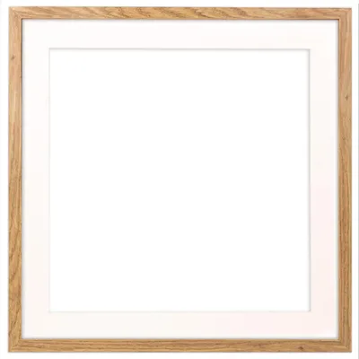 Immagine prodotto di Cornice FRAMAI® 50x50 cm color rovere – con passe-partout – cornice in MDF, plexiglass infrangibile, ecologica, con ganci e supporto – formato verticale e orizzontale