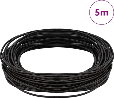 Produktbild von vidaXL Leder Schnur Dunkelbraun Ø2 mm x 5 m Leder