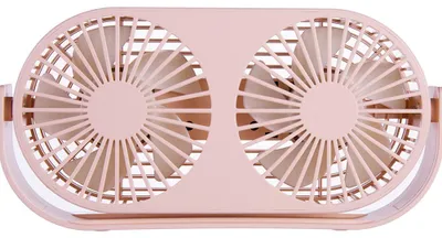 Produktbild von USB Ventilator, Mini Tischventilator Klein Tragbar 360° Drehung Doppelkopf USB Ventilator mit 3 Geschwindigkeiten, Aroma Funktion, USB Lüfter Geräuscharm, USB Fan, für Büro, Zuhause und im Freien