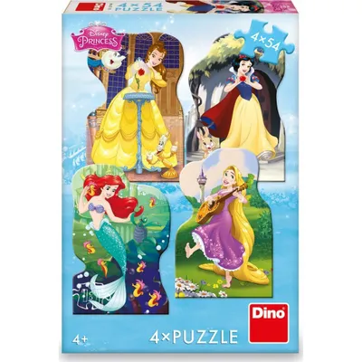 Produktbild von DINO Puzzle Disney-Prinzessinnen 4x54 Teile