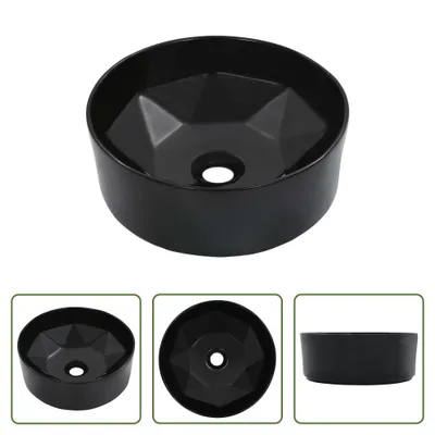 Produktbild von The Living Store Waschbecken 36 x 14 cm Keramik Schwarz