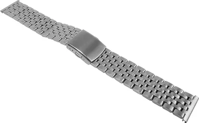 Produktbild von Minott Uhrenarmband 22mm Faltschließe Edelstahl silberfarben