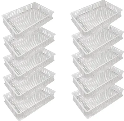 Produktbild von 10er Set Agrarkiste Eurobox Bäckerkiste Fleischerkiste 60x40x10 lebensmittelecht