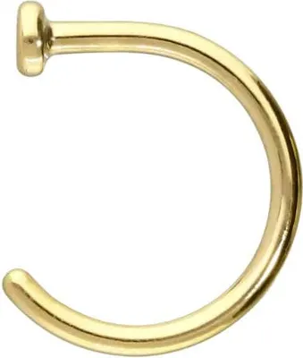 Produktbild von Nasenpiercing, Nasenstecker 14/18 Karat Gold Nasenring offen PLATTE Gold | 14 Karat Innendurchmesser: 7mm