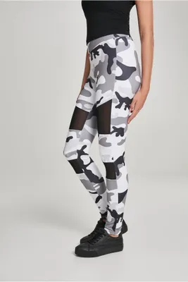Produktbild von Urban Classics Ladies - TECH MESH Fitness Leggings snow camo