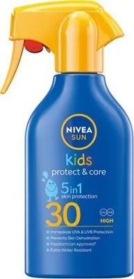 Immagine prodotto di Nivea Sun Kids Protect & Care Trigger Spray SPF30 270ml - 5 in 1 protezione della pelle