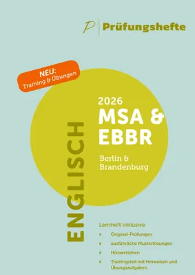 Produktbild von Prüfungsheft & Training - 2026 Englisch MSA und eBBR - Berlin und Brandenburg - Original-Prüfungen und Lösungen