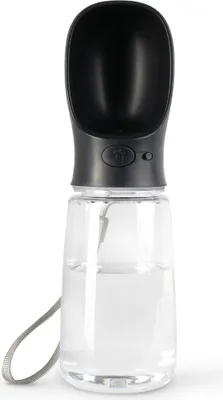 Produktbild von lionto Wasserflasche für Hunde und Katzen, 500ml, tragbar, auslaufsicher, lebensmittelechter Kunststoff