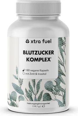 Produktbild von Blutzucker Komplex* - Nährstoffmix mit Ceylon-Zimt, Inositol & Olivenblatt – 1x Dose (180 Blutzucker Kapseln)