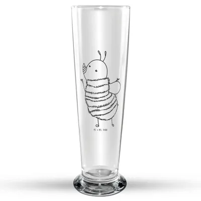 Produktbild von Mr. & Mrs. Panda Bierglas Hummel flauschig - Transparent - Geschenk, Lustige Sprüche, Blume, Natur, Bier Glas, Weißbierglas, Weizen, Biene, Weizenbier, Mr Mrs Weizenglas