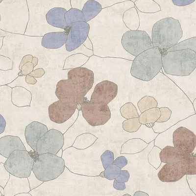 Produktbild von Profhome 791473-GU Blumen Tapete Floral matt grau blau braun beige 5,33 m2