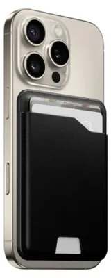 Image de Portefeuille MagSafe en Cuir Nomad avec Find My Noir