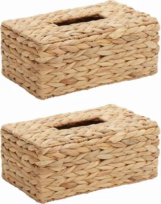 Immagine prodotto di vidaXL Scatola per fazzoletti coperchio 2 pezzi giacinto d'acqua 27,5 x 16,5 x 14 cm