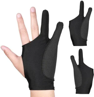 Produktbild von Famanu Digitale Zeichenhandschuhe für Künstler - 2 Stück mit 3-Layer Palm Abführung
