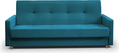 Produktbild von Schlafsofa - 212x92x89 cm - Türkis - Sofa mit Bettkasten - Farben zur Auswahl - mit Holzbeine - Abriebfestes Material - Couch Gästebett
