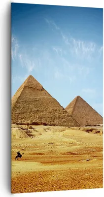 Produktbild von Bild auf Leinwand - Leinwandbild - Pyramide Wüste Sand - 65x120cm - Wand Bild - Wanddeko - Leinwanddruck - Bilder - Kunstdruck - Wanddekoration - Leinwand bilder - Wandkunst - PA65x120-0211