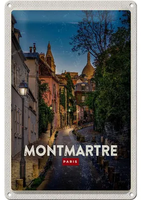 Produktbild von Blechschild Reise 20x30cm Montmartre Paris Retro