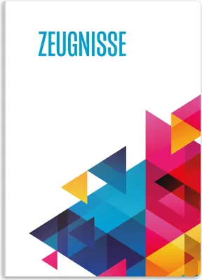 Produktbild von itenga Zeugnismappe A4 Kunststoff Sichtbuch Motiv Geometrie Bunt