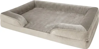 Produktbild von Orthopädisches Hundebett mit hohem Rand, abgesenktem Einstieg, waschbarem Bezug & rutschfester Unterseite
