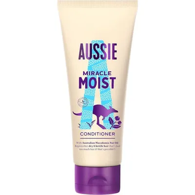 Produktbild von Aussie Miracle Moist Conditioner, Frauen, Professionelle Haarspülung, trockenes Haar, Alle Farben, Feuchtigkeitsspendend, Feuchtigkeitsspendend, 200 ml