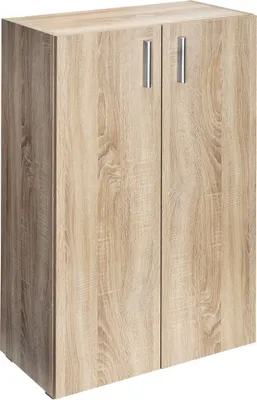 Produktbild von CASARIA® Kommode mit 2 Türen 115,5x60x30cm Holz Modern höhenverstellbarer Einlegeboden Schlafzimmer Büro Flur Mehrzweckschrank Aktenschrank Schrank Eiche