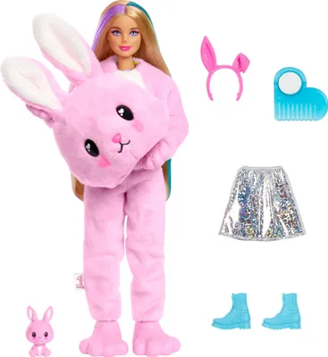 Produktbild von Lalka Barbie Cutie Reveal z pluszowym kostiumem króliczka i 10 niespodziankami