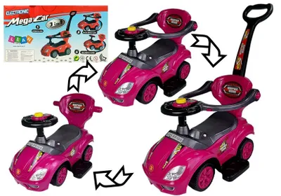 Obrázok produktu pre Mega Car 3v1 Push Ride Pink