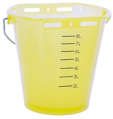 Immagine prodotto di Kerbl Tränkeeimer gelb transparent mit Skala, ohne Zubehör 14267