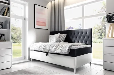 Produktbild von Boxspringbett FIFI 2 80x200 cm Bett mit Stauraum Kinderbett Bonell H3  (Fresh 17 + Soft 17)