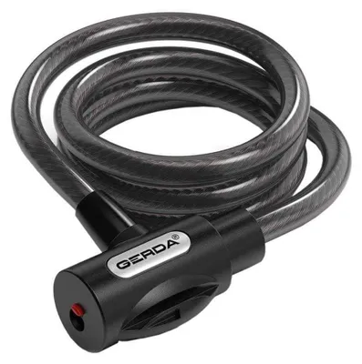 Obrázok produktu pre Gerda – reťazový zámok na bicykel, Flex, okrúhly PP7784 (jednotná veľkosť) (čierny)