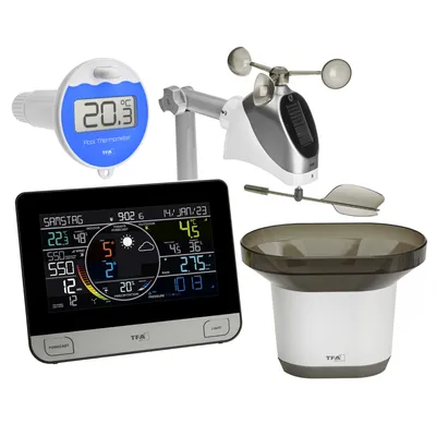 Produktbild von TFA-Dostmann VIEW PRO TFA 35.8003.01.89 Pool Funk-Wetterstation Poolsender Windmesser Regenmesser