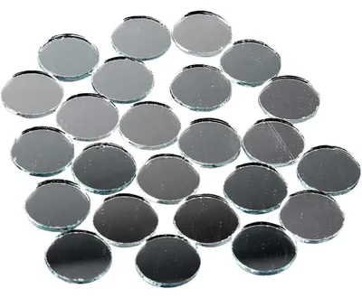 Produktbild von Spiegelmosaik, rund, D 18 mm, Dicke 2 mm, 400 Stk/ 1 Pck [HOB-52295]