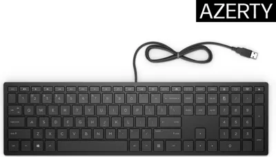 Produktbild von HP Pavillon kabelgebundene Tastatur 300, Volle Größe (100%), Kabelgebunden, USB, Mechanischer Switch, Schwarz
