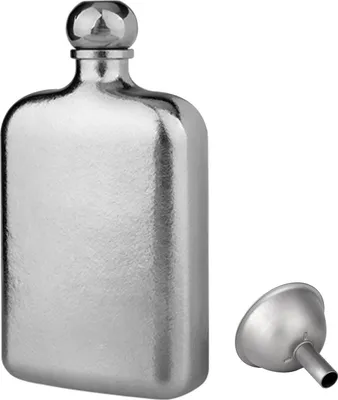 Obrázek produktu pro Titanový flakon, 230 ml, s nálevkou, ultralehký přenosný flakon na víno, výběr pro zdraví, flakon na whisky pro muže, láhev na pití se šroubovacím uzávěrem