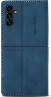 Produktbild von Leder Schutzhülle Für Samsung Galaxy A14 Magnet Leder Handyhüllen Blau