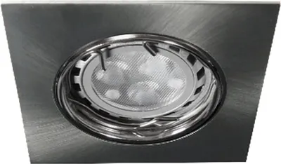 Produktbild von C-Light 12V LED Einbaustrahler Spot MR11 eckig alu gebürstet - 3,3 W warmweiss
