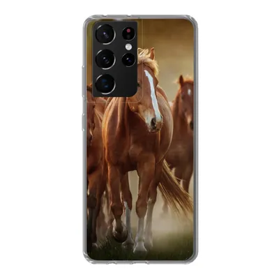 Produktbild von MuchoWow® Handyhülle Schutzhülle Hülle für Samsung Galaxy S21 Ultra Pferde - Licht - Natur Silikon Softcase Handy Hülle - Mobiltelefon