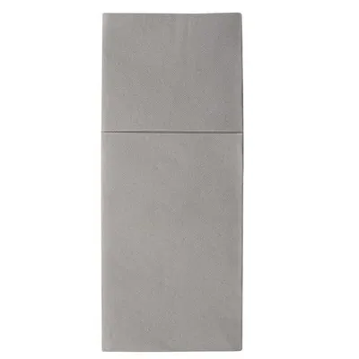 Produktbild von Bestecktaschen, Airlaid 40 cm x 48 cm grau "Premium" mit Besteckfalz