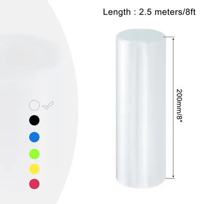Produktbild von 2,5m L?nge PVC Schrumpfschlauch 127mm ID, 200mm Flachbreite Isolierschlauch Wasserdicht Schutzschlauch, Verh?ltnis 2:1 Schrumpfschl?uche fš¹r 18650 21700 AA AAA Batterien, Klar