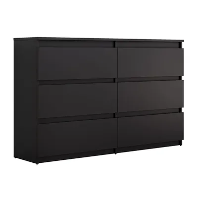 Produktbild von Moderne Kommode HANA M6, Schwarz matt 120cm