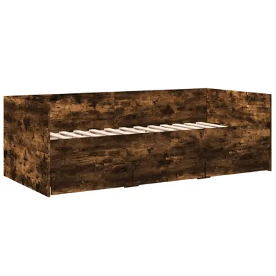 Obrázek produktu pro Válenda se zásuvkami bez matrace kouřový dub 90 x 200 cm