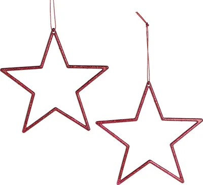 Produktbild von Glitzernde Weihnachtssterne als festlicher Christbaumschmuck, 12 Stück