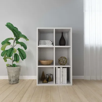 Produktbild von vidaXL Bücherregal/Sideboard Weiß 66x30x98 cm Holzwerkstoff - Bücherschrank - Bücherschränke - Bücherregal - Bücherregale