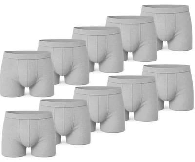 Produktbild von Herren Boxer Shorts Set – Baumwolle, Grau-Meliert M 10