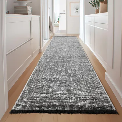 Immagine prodotto di Homebyhome Tappeto in Cotone Chenille Lavabile Stile Boho Antiscivolo Morbido per Soggiorno e Camera da Letto, Dimensioni: 80x250 cm