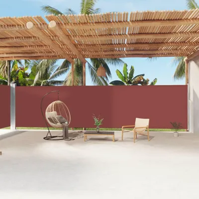 Produktbild von vidaXL Seitenmarkise Ausziehbar Braun 200x1200 cm