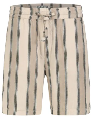 Produktbild von Sublevel Legere Kurze Leinen Hose Streifen Design Größe: XXL
