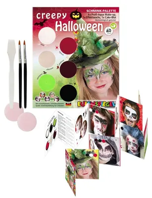 Produktbild von EULENSPIEGEL Schminkpalette Creepy Halloween 12 Teile