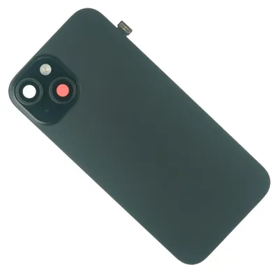 Produktbild von Gehäuse Rückseite für iPhone 15 Backcover Rückseite hinten Kameraglas Abdeckung + Ladespule, Schwarz